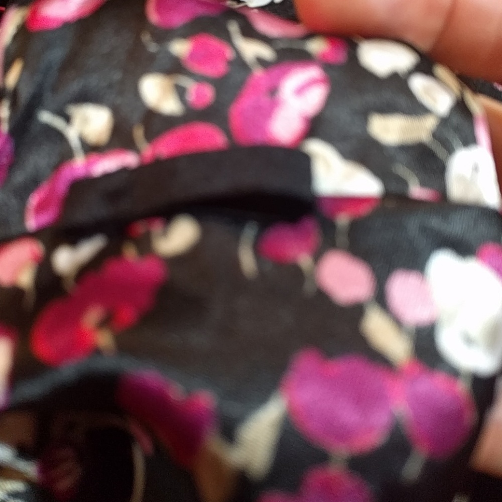 NWOT Satiny WHBM Black Cherry MultiFloral Dress - Picture 8 of 8